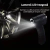 Compresor Auto Portabil Tip Pistol VENTLEX, Multifunctional, Folosit pentru Autoturisme, Motociclete, Biciclete, Mingi, Functie Oprire Automata La Valoarea Prestabilita, Afisaj Digital, Iluminare LED, Incarcare USB, Negru