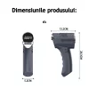 Compresor Auto Portabil Tip Pistol VENTLEX, Multifunctional, Folosit pentru Autoturisme, Motociclete, Biciclete, Mingi, Functie Oprire Automata La Valoarea Prestabilita, Afisaj Digital, Iluminare LED, Incarcare USB, Negru