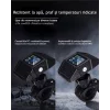 Sistem de monitorizare in timp real a presiunii din anvelope wireless pentru motociclete cu 2 senzori externi Ventlex®, TPMS, Afisare temperatura, Incarcare Solara, Display HD LCD 6.5, Waterproof, Fara fir, Negru