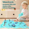 Puzzle Multifunctional Educational Pentru Copii, VENTLEX, Model Barcuta, 25 bucati, +3, Albastru