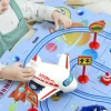 Puzzle Multifunctional Educational Pentru Copii, VENTLEX, Model Pista Avion, 25 bucati, +3, Albastru