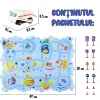 Puzzle Multifunctional Educational Pentru Copii, VENTLEX, Model Pista Avion, 25 bucati, +3, Albastru