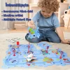 Puzzle Multifunctional Educational Pentru Copii, VENTLEX, Model Pista Avion, 25 bucati, +3, Albastru