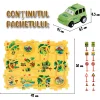 Puzzle Multifunctional Educational Pentru Copii, VENTLEX, Model Pista Masinuta Verde, 25 bucati, +3, Galben